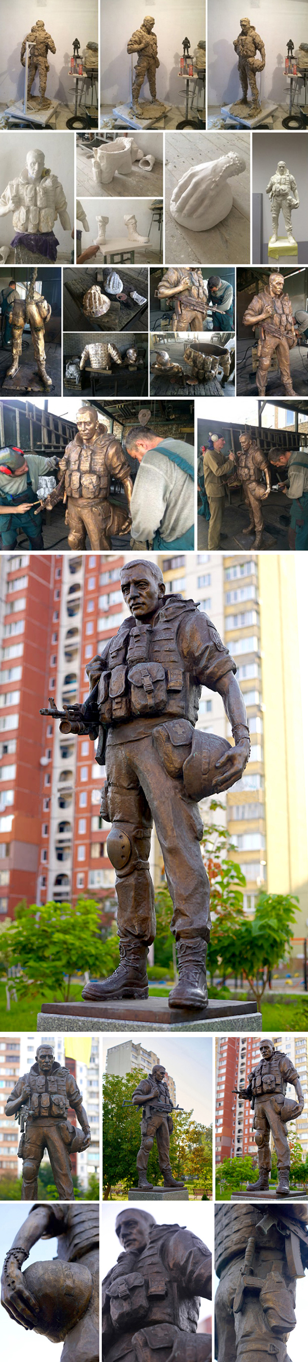 Скульптури, пам'ятники військовим, меморіальні військові комплекси на замовлення.